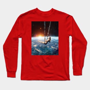 Space earth swing Long Sleeve T-Shirt